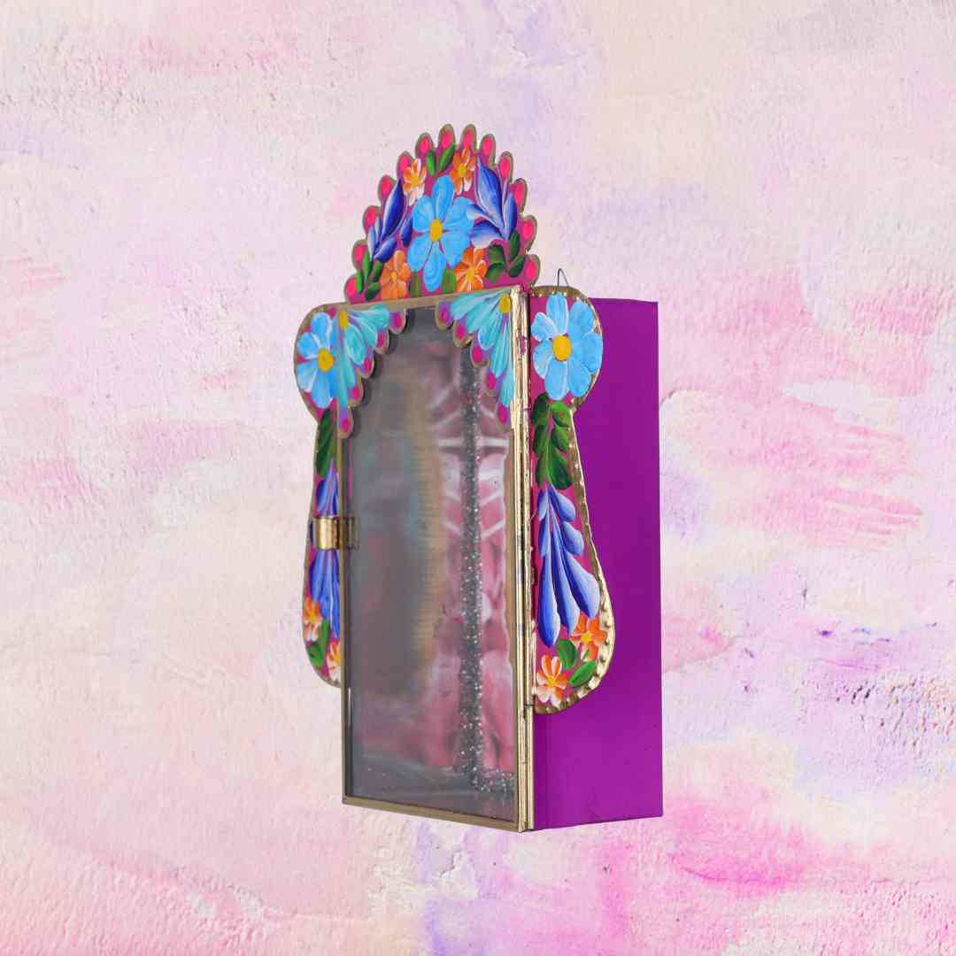 Mexicaans handgemaakt votiefhoesje van de Virgin of Guadalupe
