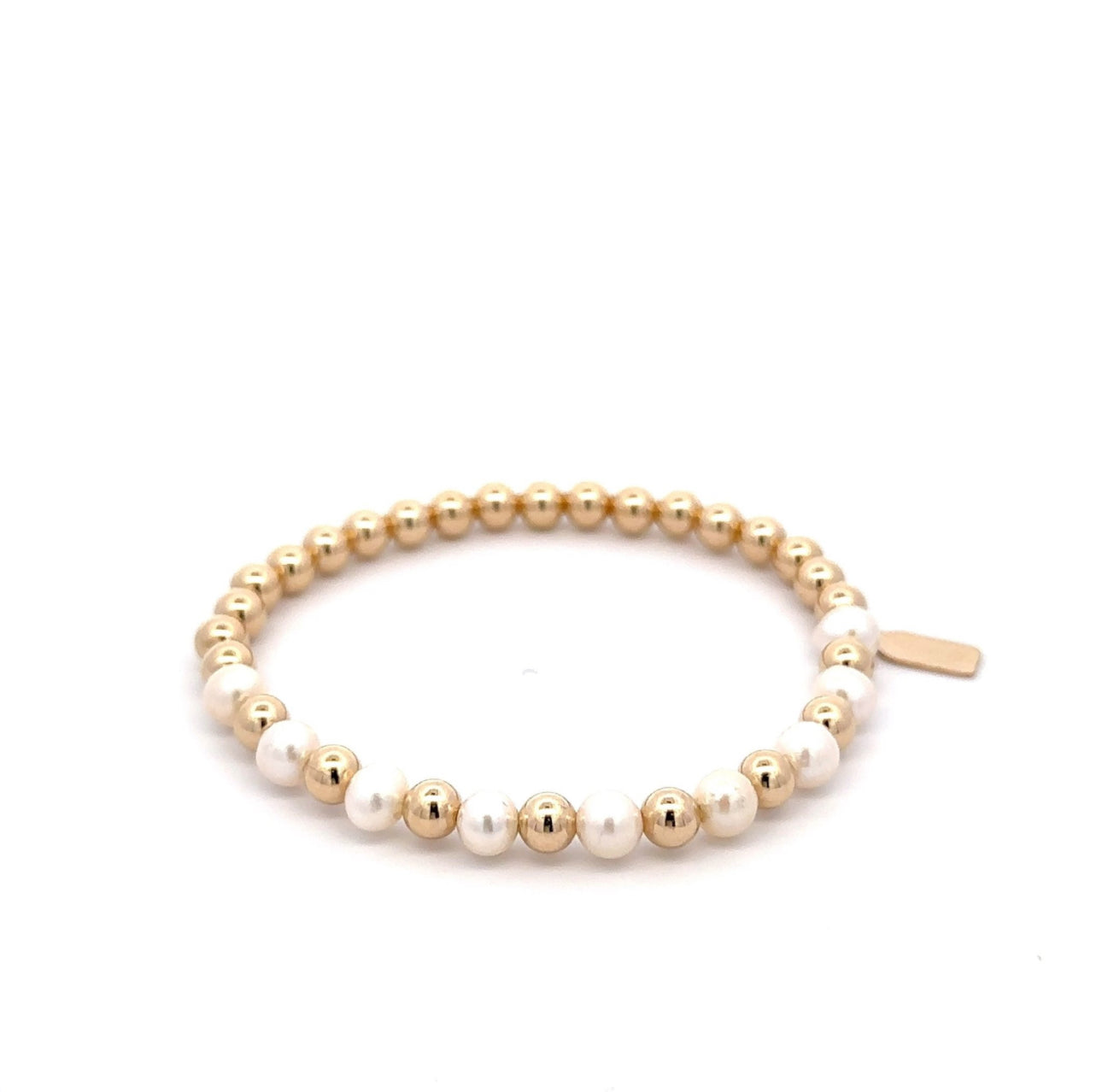 PScallme Half mix pearl gold coloured bracelet