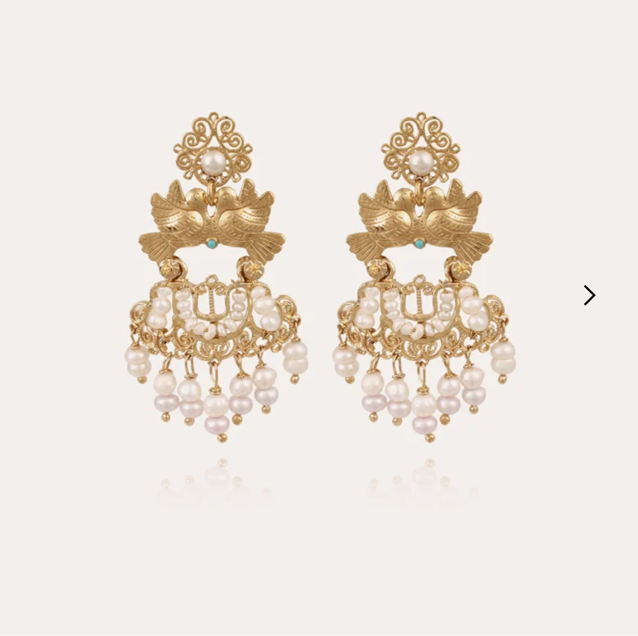 Gas Bijoux Boucles d'oreilles Oaxaca Pampille dorées