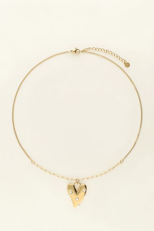 My Jewellery - Ketting met groot hart en parels