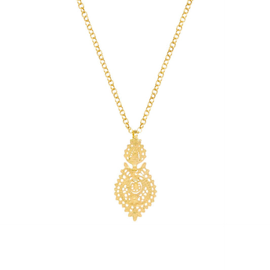 Ketting Koningin Oorbel S in Verguld Zilver