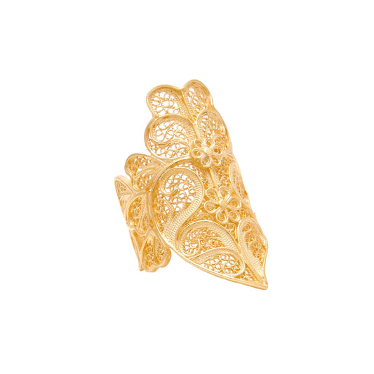 Ring Heart of Viana XL in verguld zilver