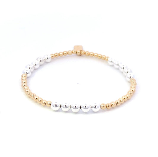 PScallme Six row gold coloured - silver bracelet