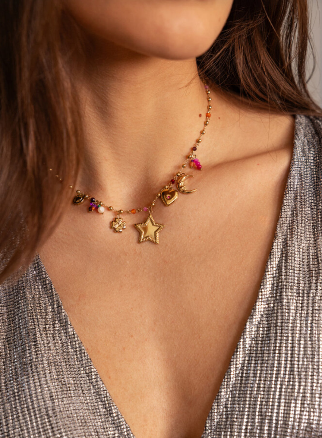 My Jewellery Starry bedel ketting met ster en kralen