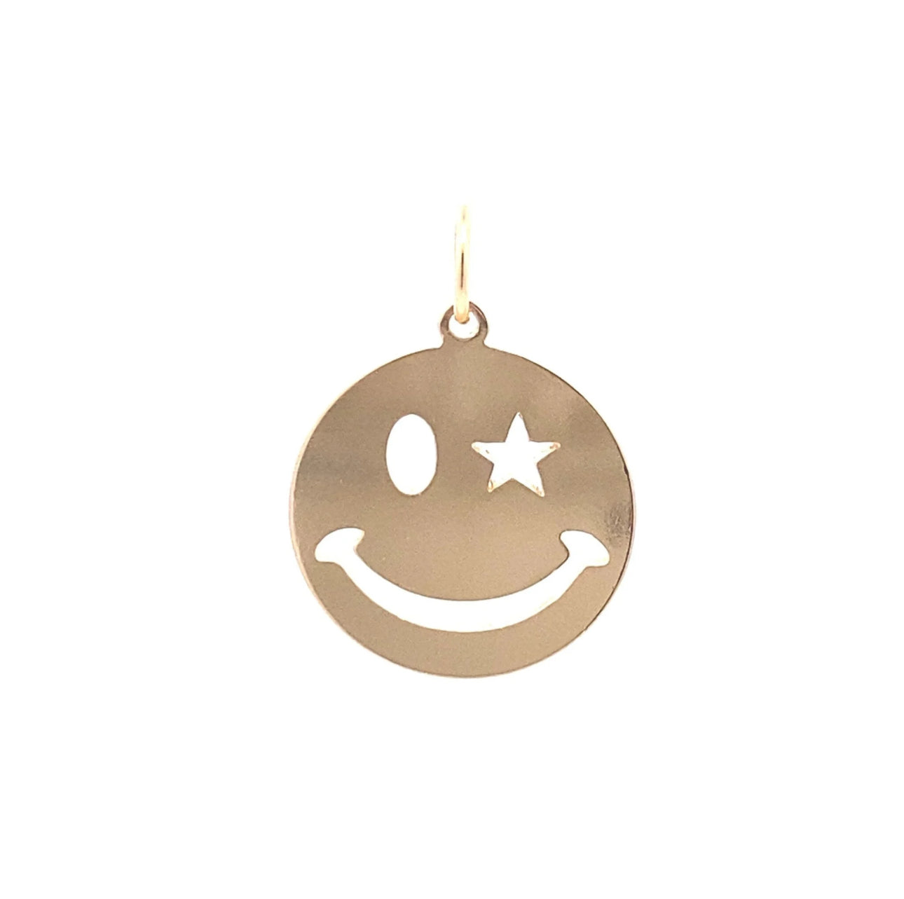 PScallme Smiley star charm goldplated