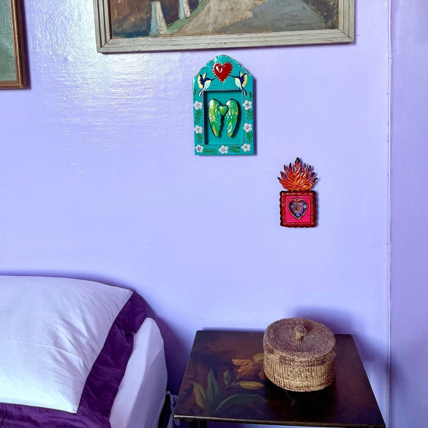 Mexicaans handgemaakt votiefhoesje van de Virgin of Guadalupe