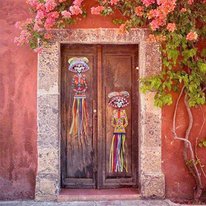 Hawaïaans blikje „Catrina”, handgemaakt in Mexico, volksicoon